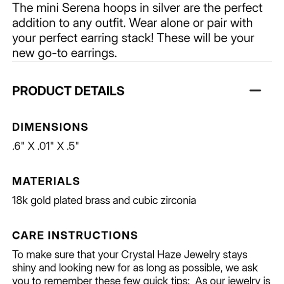 Crystal Haze Mini Serena Hoop Earrings - Picture 3 of 7